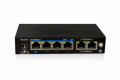 SWITCH 4 PORTE DOWNLINK POE+2 PORTE UPLINK 10/100Mbps - FINO A 60W, FUNZIONAMENTO NETWORK O TVCC (dist. 250m), CASE METALLICO