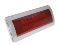 TARGA OTTICO/ACUSTICA ALIM. 24Vdc, PIEZO, ILL. LED ALTA LUM., CONT. POLIC. BIANCO, IP21C, EN54-3