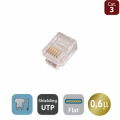 PLUG CAT5e, RJ45 UTP, PER CAVO SOLIDO