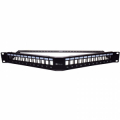 PATCH PANEL MODULARE (VUOTO), 24 POSTI UTP, CON GUIDACAVI POSTERIORE