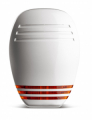 SIRENA DA ESTERNO VENITEM MARINA, LAMPEGG. A LED, LED STATO IMP., COPERCHIO BIANCO PERLATO, CALOTTA ARANCIO LED ROSSO, EN50131-4