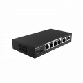 SWITCH 6 PORTE GIGABIT SMART POE, 4 PORTE POE/POE+, 2 PORTE UPLINK GIGABIT RJ45, 54W PoE POWER BUDGET, DESKTOP STEEL CASE